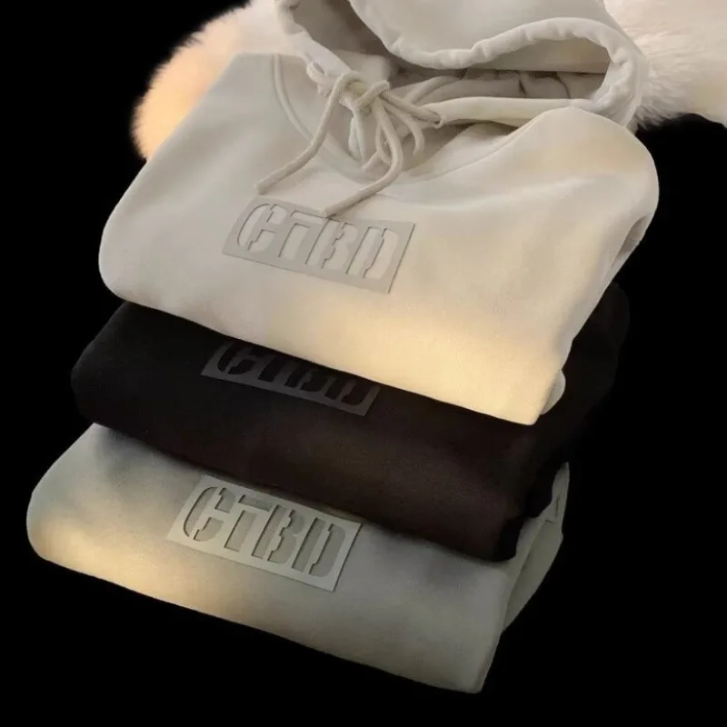8XL Hoodie Pullover Loose Fit Hollow Letter Print American Men's Clothing And Couple Fashion thumbnail 6