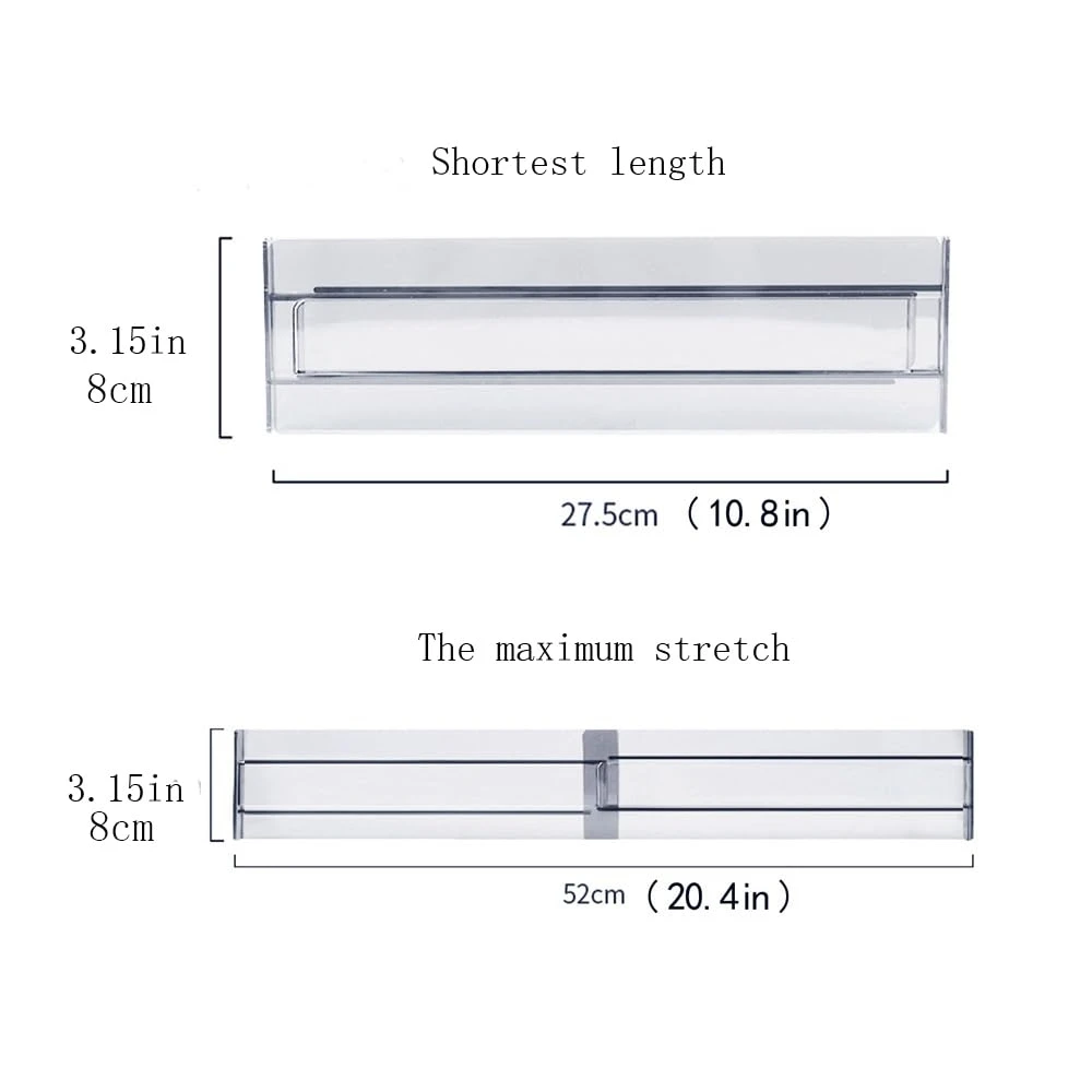 1/4/6pcs Drawer Dividers Organizers Adjustable Clear Plastic Drawers Separators for Clothing, Kitchen Utensils and Makeup Office thumbnail 5