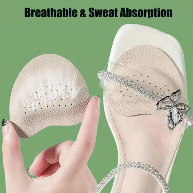 2Pairs Sandals Anti-slip Stickers Forefoot Pad Women High Heels Pain Relief Insert Insoles Toe Cushion Foot Care Shoes Pad thumbnail 3
