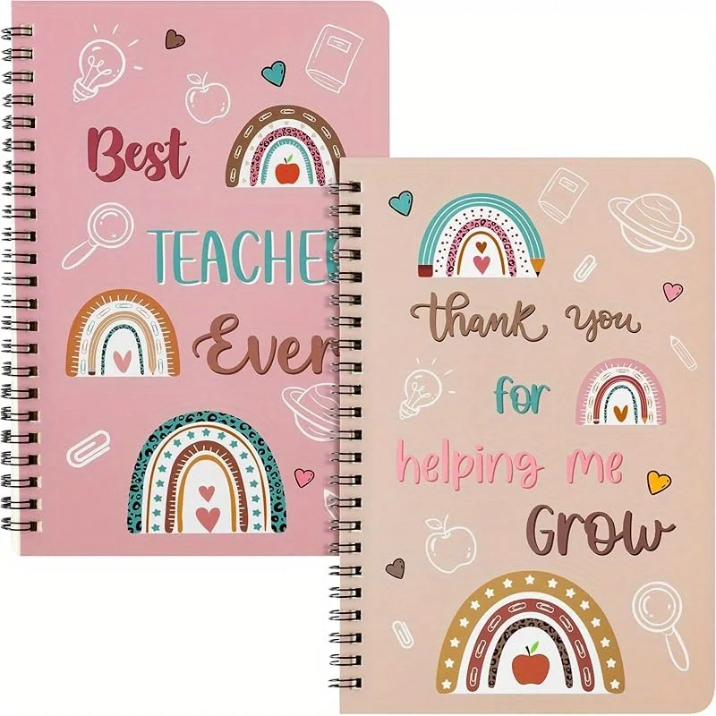 2 A5 Teacher Spiral Notebooks, Teacher Appreciation Notebooks, Hardcover Journals, Writing Notebooks, School Office Supplies thumbnail 6