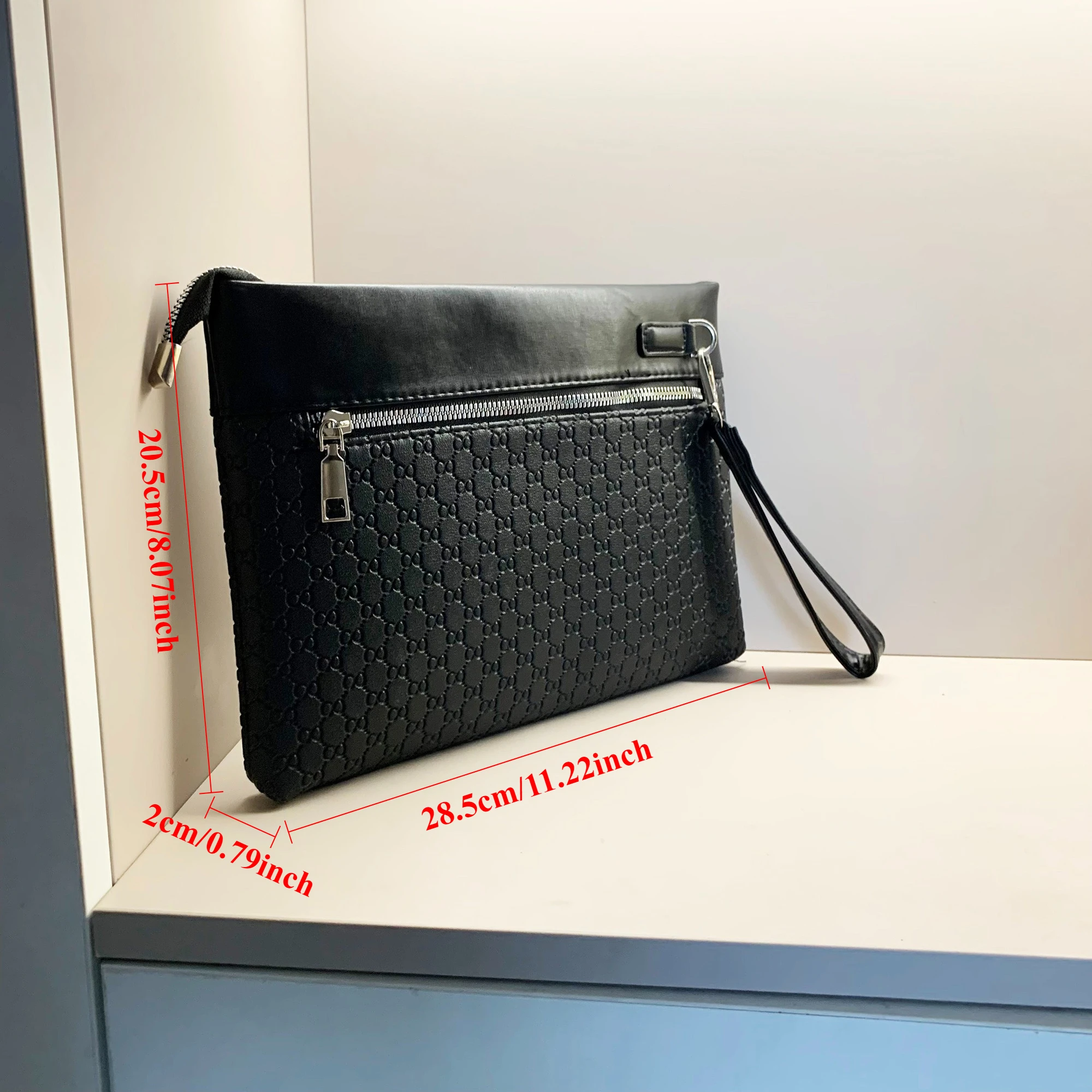 Luxury Designer Men's Clutch Bag High Quality PU Leather Day Money Pouch Casual Male Passport Cardholder Case Phone Handbag thumbnail 4