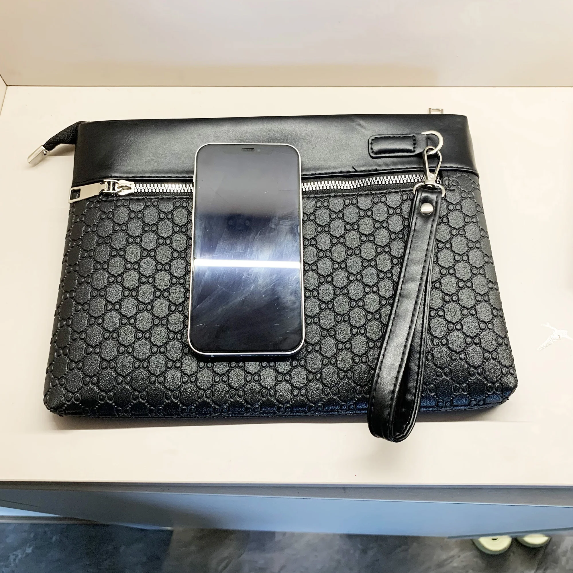 Luxury Designer Men's Clutch Bag High Quality PU Leather Day Money Pouch Casual Male Passport Cardholder Case Phone Handbag thumbnail 5