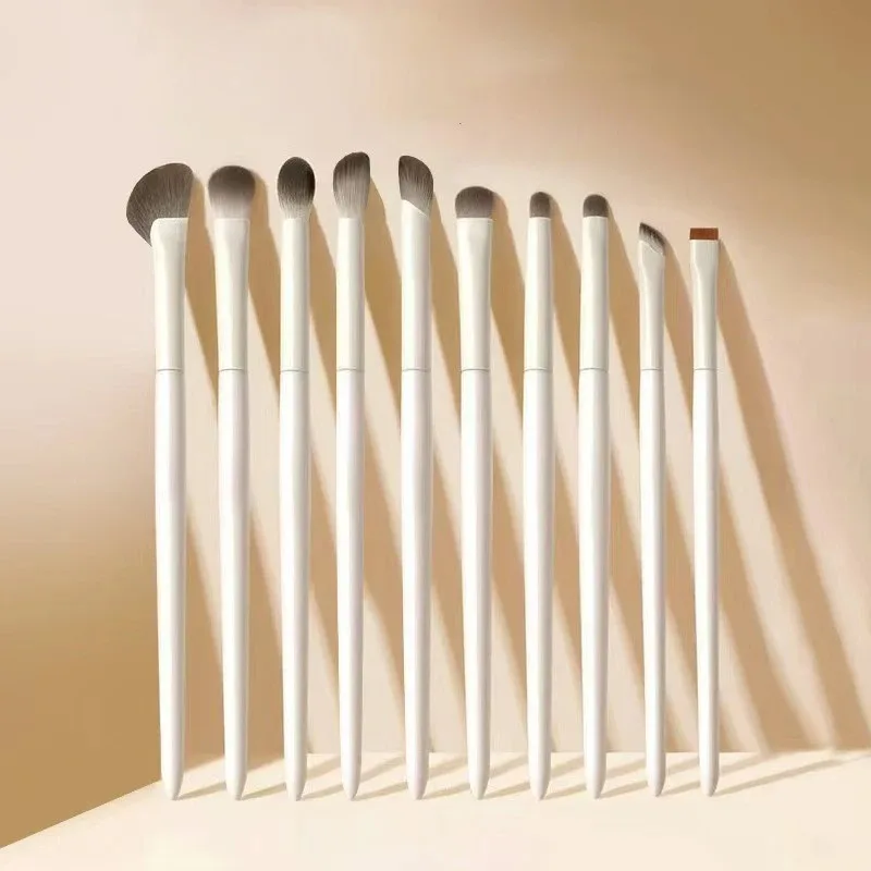 5/8/10Pcs Natural Eye Makeup Brushes Set Detail Eyeshadow Brush Makeup Brush White Ultra Soft Eyeshadow Eyeliner Makeup Tool thumbnail 2