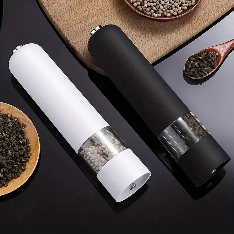 Electric Salt and Pepper Grinder Set - Automatic Spice Grinder, Adjustable Coarseness - Perfect for Cooking and Grilling! thumbnail 5