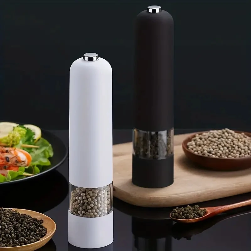 Electric Salt and Pepper Grinder Set - Automatic Spice Grinder, Adjustable Coarseness - Perfect for Cooking and Grilling! thumbnail 2
