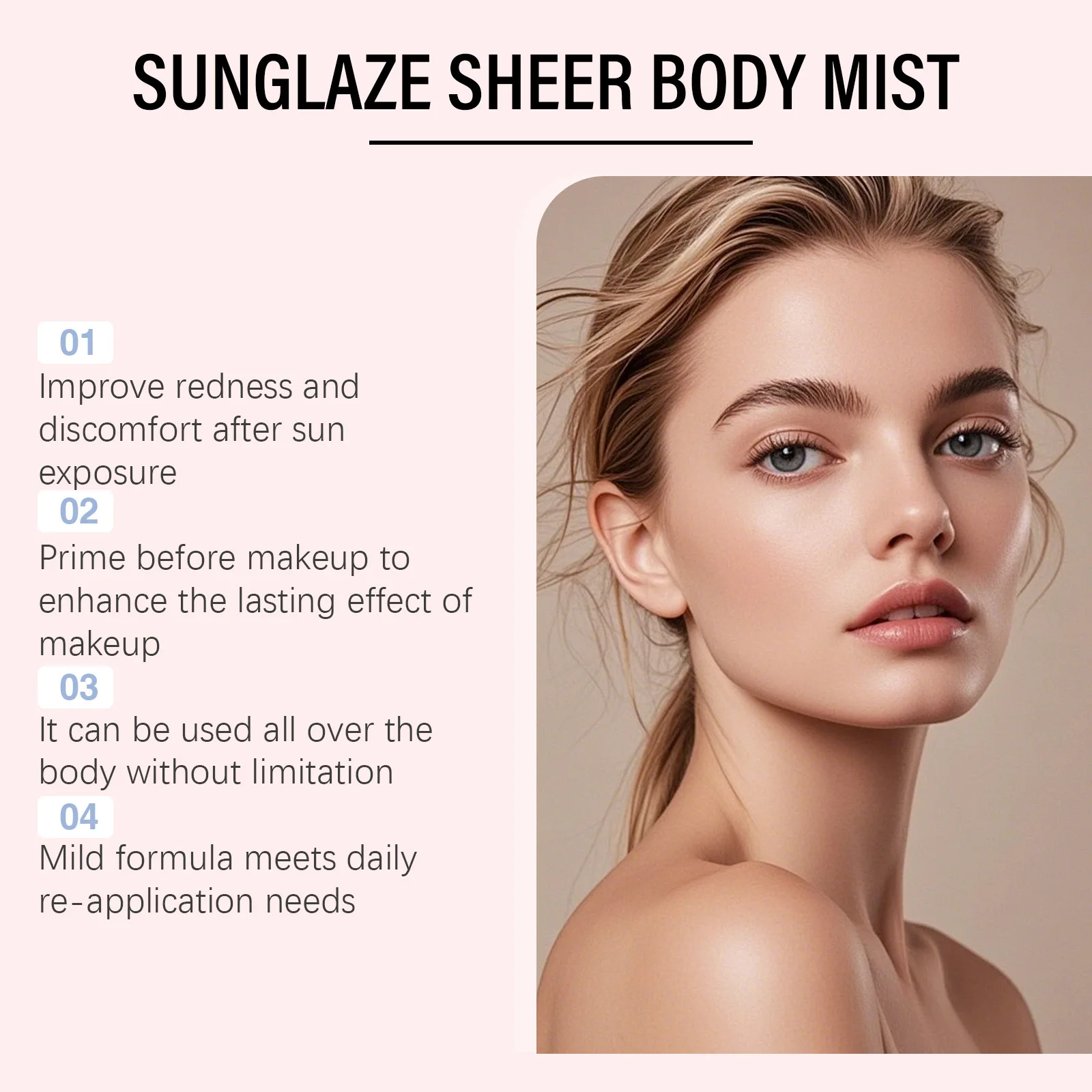Refreshing Sunscreen Spray Body Sun Block Isolation Mist Long Lasting UV Protector Summer Outdoor Brightening Moisturizer Serum thumbnail 2