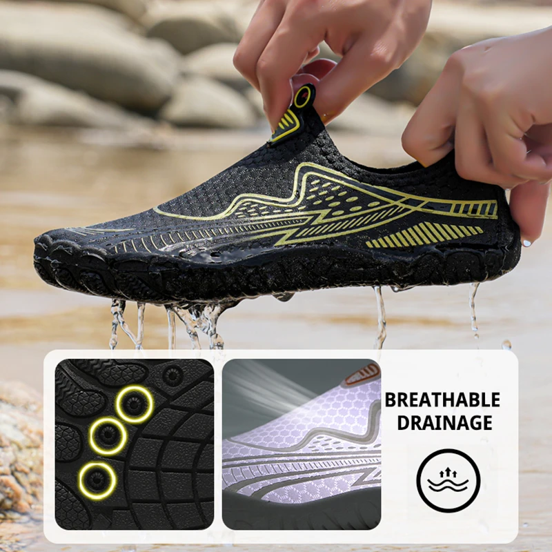 Summer Quick-Drying Beach Water Shoes Unisex Swimming Aqua Slippers Outdoor Activities Surfing on The Sea Five Finger Sandals thumbnail 4