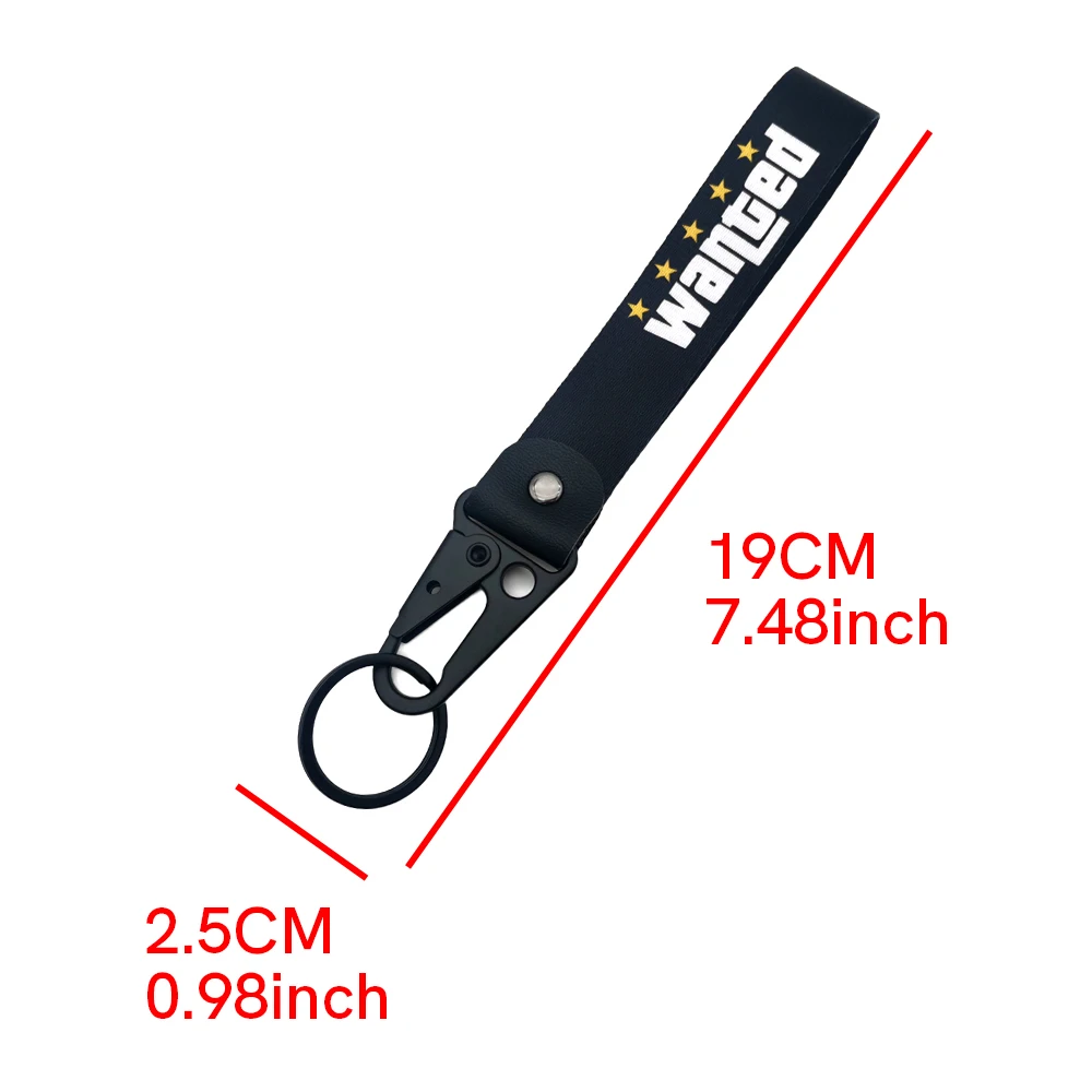 JDM Style Car Keychain Hokkaido Gift Keyring Auto Motorcycle Wanted Key Steel Spring Clip Key Starp Key Pendant Accessories thumbnail 5
