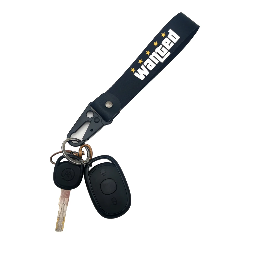 JDM Style Car Keychain Hokkaido Gift Keyring Auto Motorcycle Wanted Key Steel Spring Clip Key Starp Key Pendant Accessories thumbnail 4