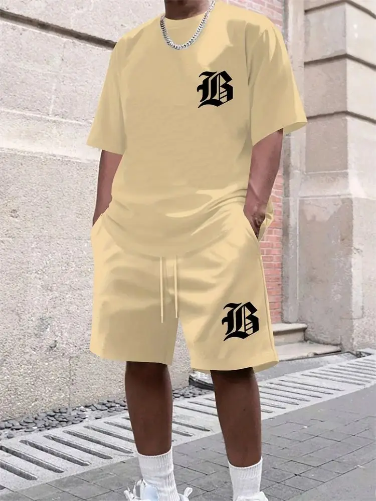 2025 Summer New Men's Casual Set 3D printed sportswear summer streetwear outdoor shorts set thumbnail 6