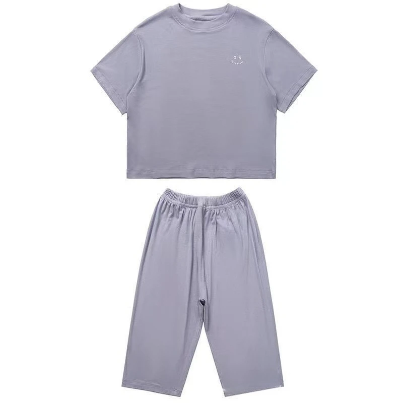1-6 Years Solid Color Baby Clothes Set Summer Modal Newborn Baby Boys Girls Clothes 2PCS Baby Pajamas Unisex Kids Clothing Sets thumbnail 6