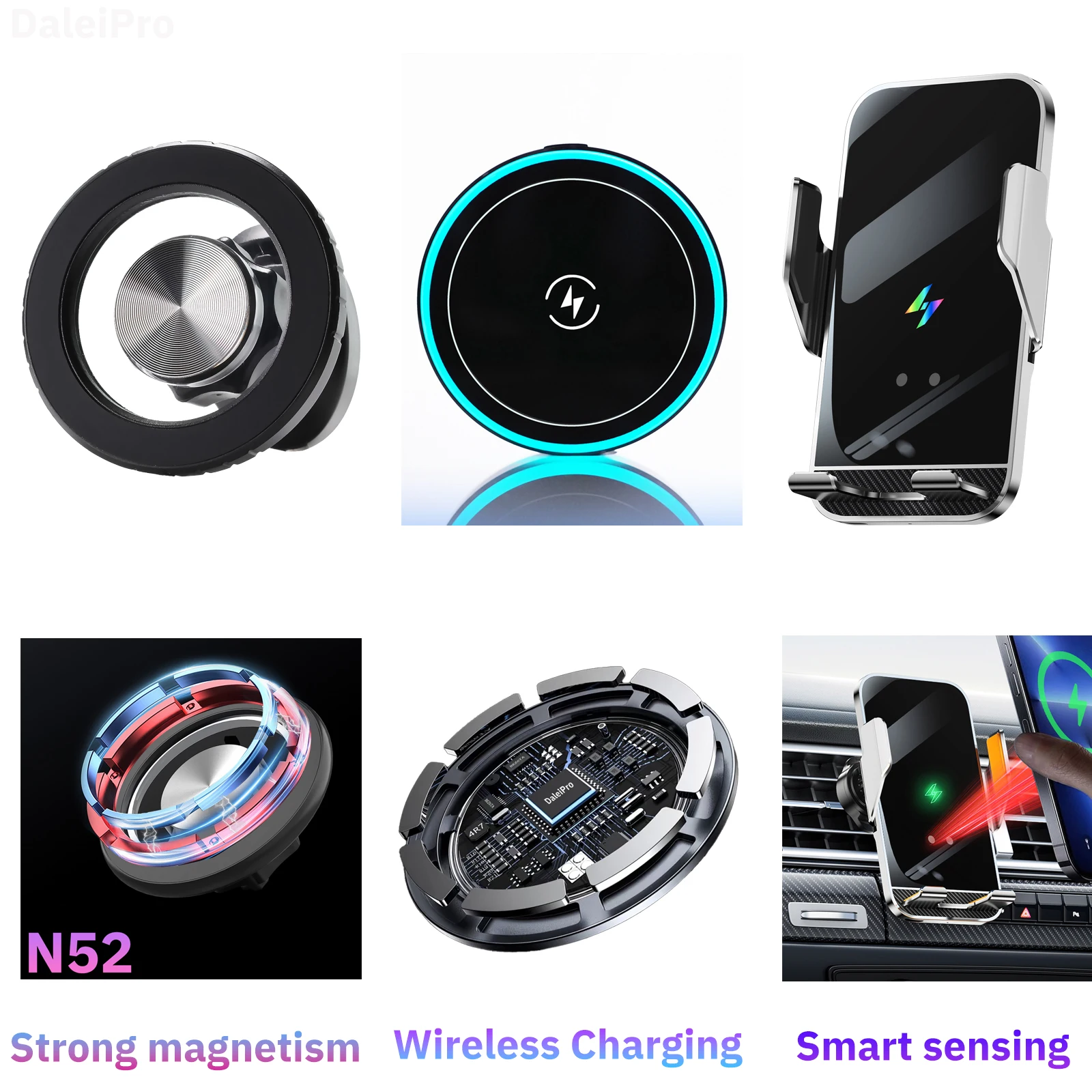 For Mercedes-Benz C Class W205 2015 2016-2021 Special Car Phone Holder Base Wireless Charging Holder Car MagSafe Holder Charger thumbnail 5