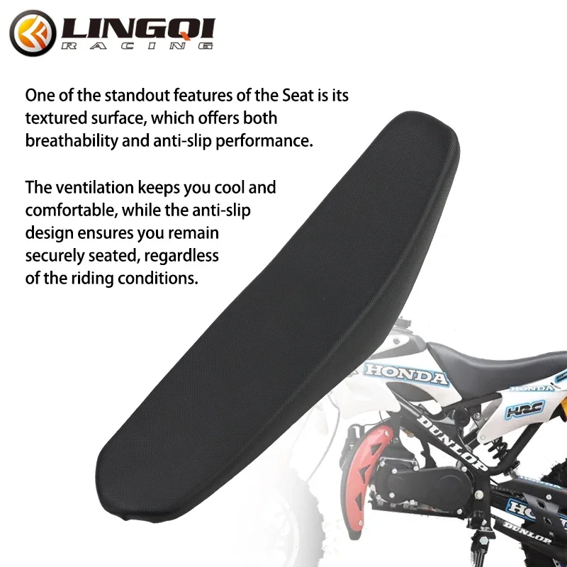 LINGQI RACING Seat Saddle Non-Slip Foam Cushion Motorcycles Seats For 49cc Mini Motocross Kids Dirt Pit Bike Enduro Off Road thumbnail 6