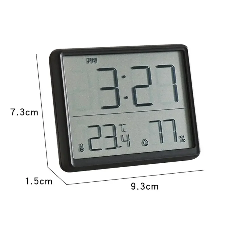 Magnetic LCD Digital Clock Wall Mounted 3.7Inch Refrigerator wall Alarm Clock Ultra Thin Desk Clock for Bedside Living Room thumbnail 2