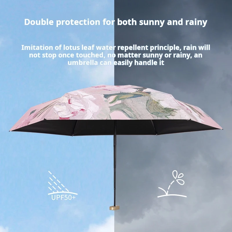 Compact Travel Mini Umbrella Uv Protection Capsule Umbrella 3/6 Fold Ultra Lightweight Sunshade Umbrellas Protable Manual thumbnail 3
