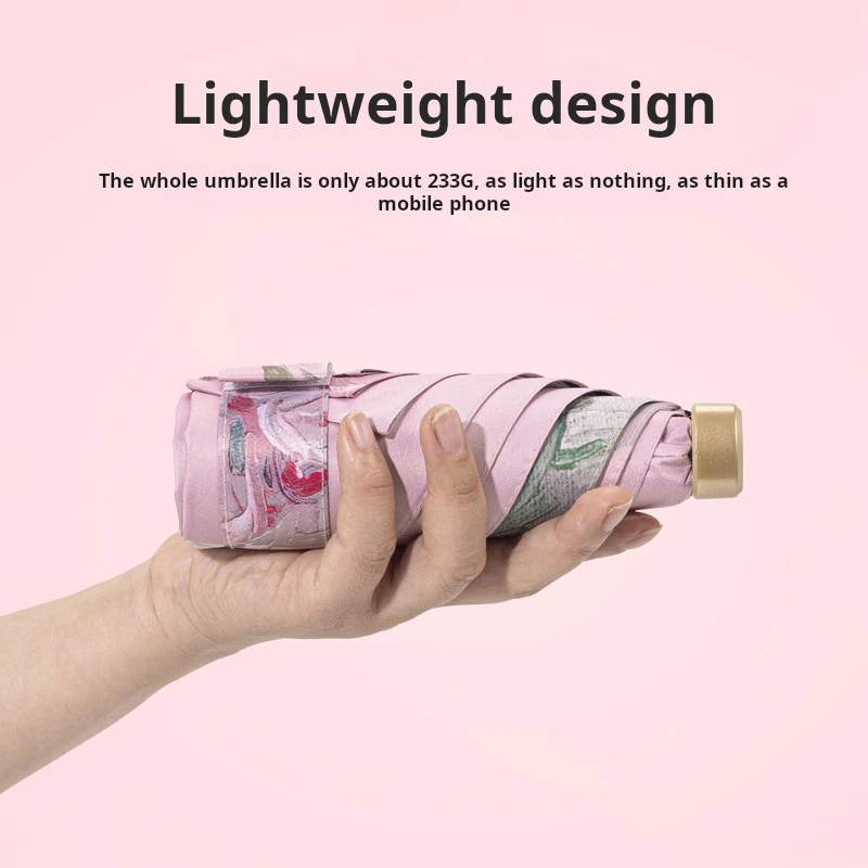 Compact Travel Mini Umbrella Uv Protection Capsule Umbrella 3/6 Fold Ultra Lightweight Sunshade Umbrellas Protable Manual thumbnail 5