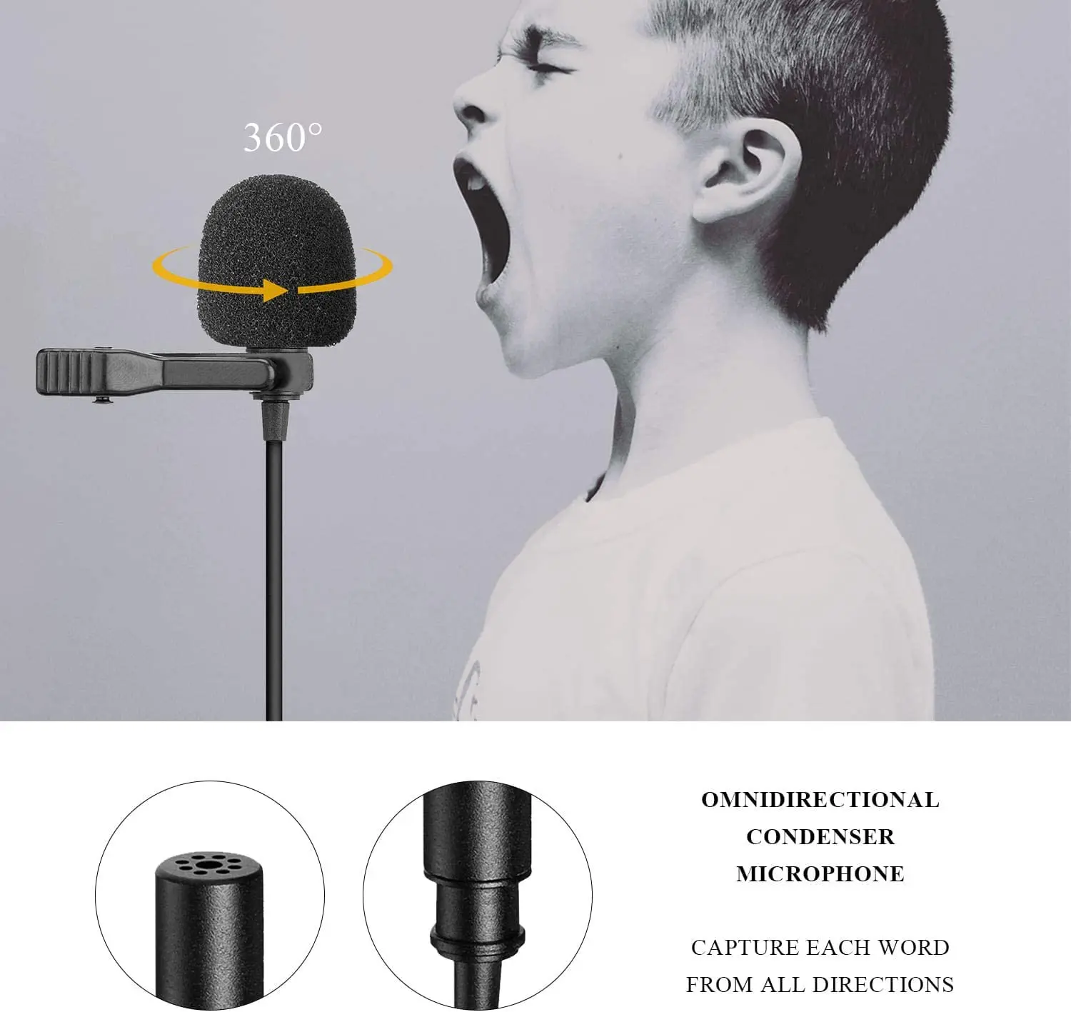 BOYA BY-M1 6m Professional Condenser Lavalier Lapel Microphone for PC Computer Laptop Smartphone iPhone DSLR Youtube Streaming thumbnail 4