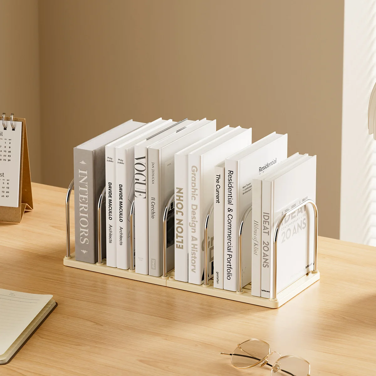 1PCS Modern minimalist office desktop storage rack, divided vertical small book stand, suitable for storing files, books, etc. thumbnail 4