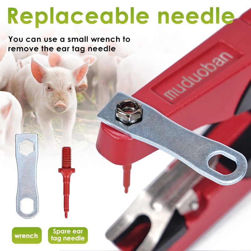 1 Pcs Ear Tag Pliers And 5Pcs Pins Animal Control Device Green Metal Ear Thorn Tongs Swine Cow Sheep Rabbit Identification Tool thumbnail 4