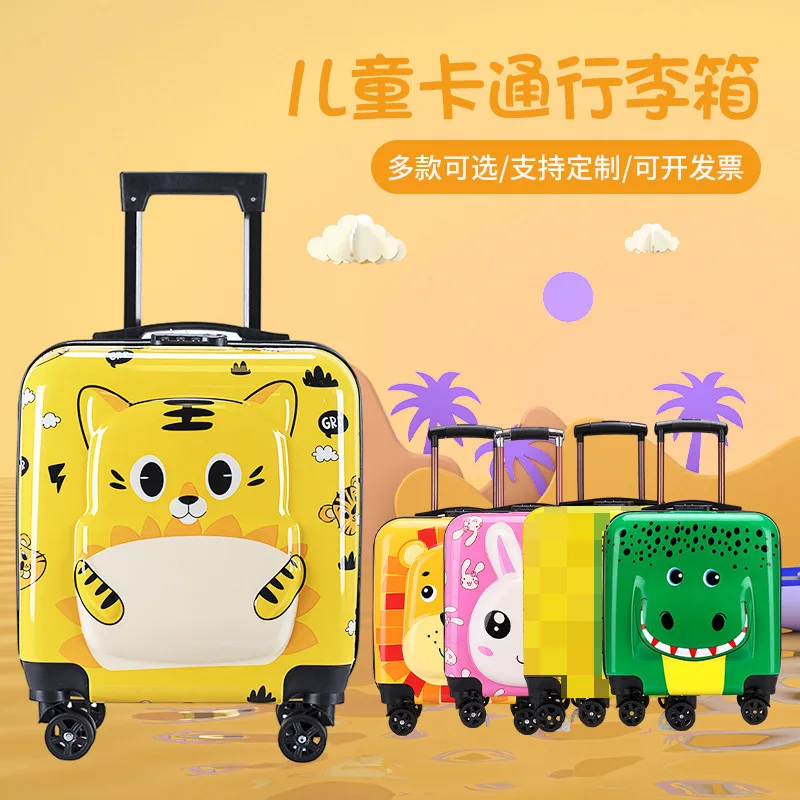 Children's Suitcase 18-inch Universal Wheel Children's Trolley Case Cute Cartoon Password Suitcase thumbnail 3