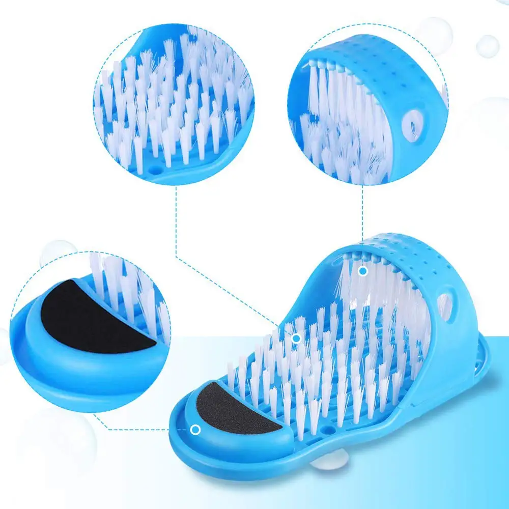 1-4pcs Shower Foot Cleaner Foot Washing Brush Remove Dead Skin With Suction Cup For Bathing Hotels Slippers Home Bathroom Tools thumbnail 3