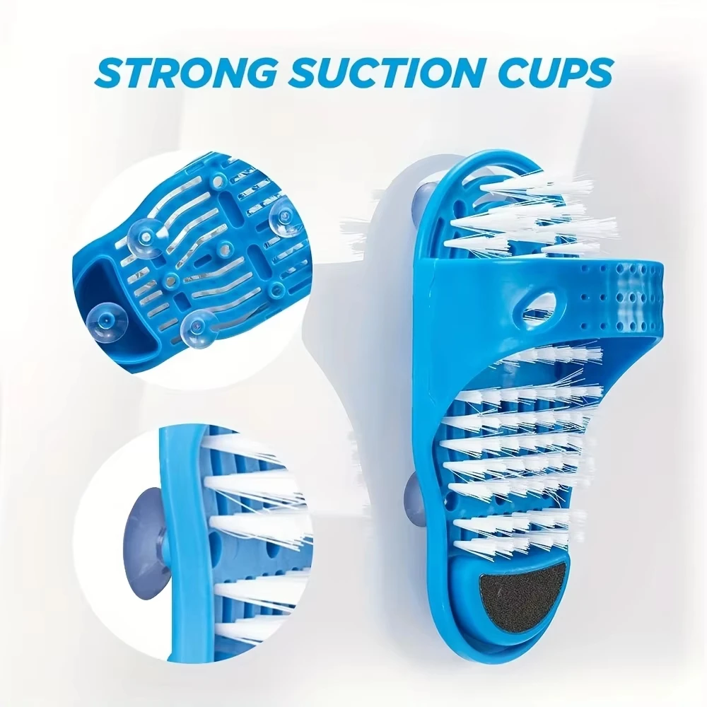 1-4pcs Shower Foot Cleaner Foot Washing Brush Remove Dead Skin With Suction Cup For Bathing Hotels Slippers Home Bathroom Tools thumbnail 4