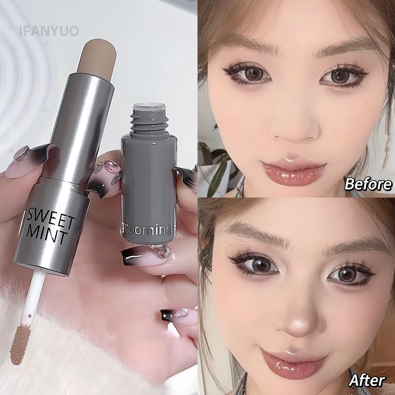 Moisturizing Matte Concealer Contour Stick Smooth Lasting 3D Nose Shadow Waterproof Face Highlight Brighten Contour Makeup thumbnail 3