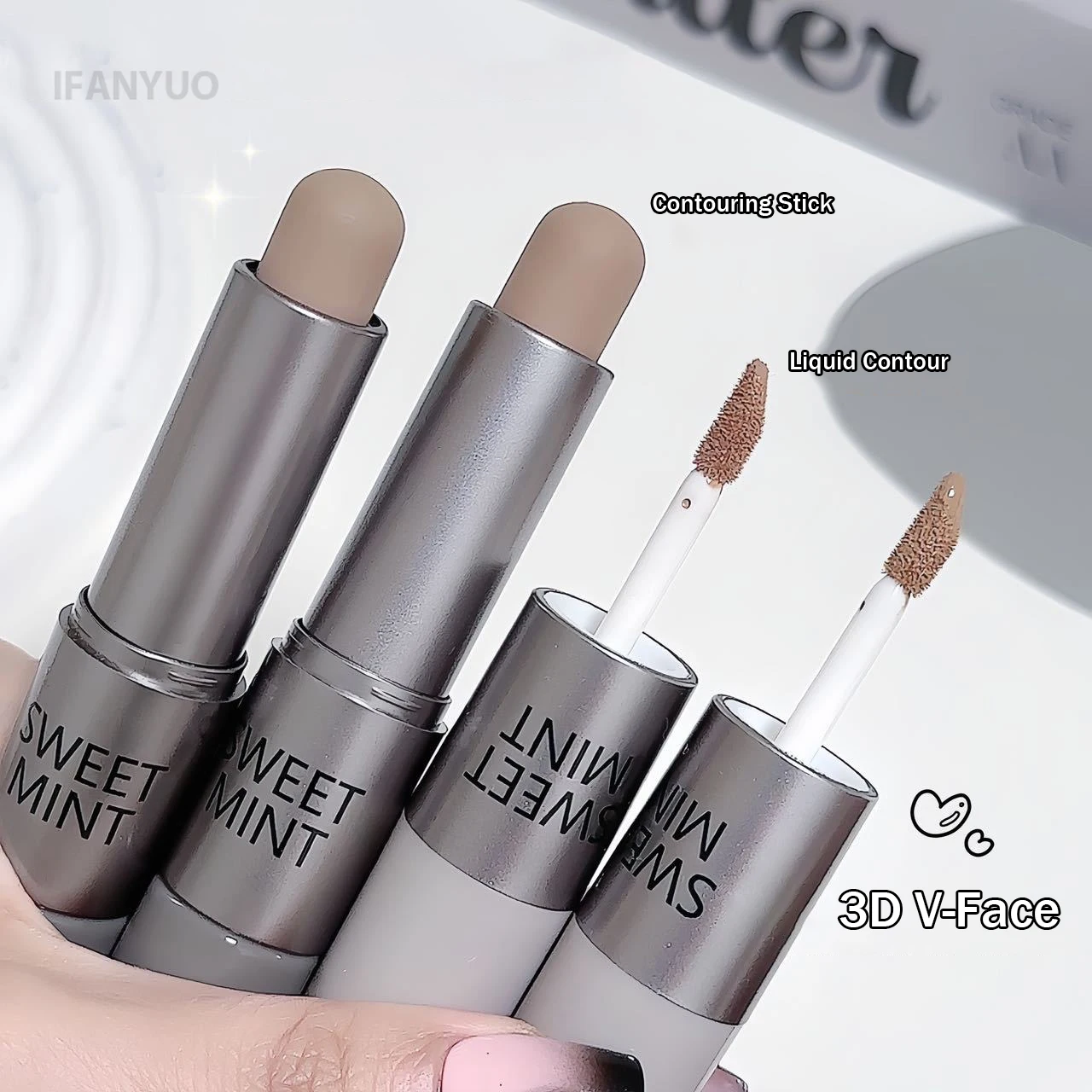 Moisturizing Matte Concealer Contour Stick Smooth Lasting 3D Nose Shadow Waterproof Face Highlight Brighten Contour Makeup thumbnail 6
