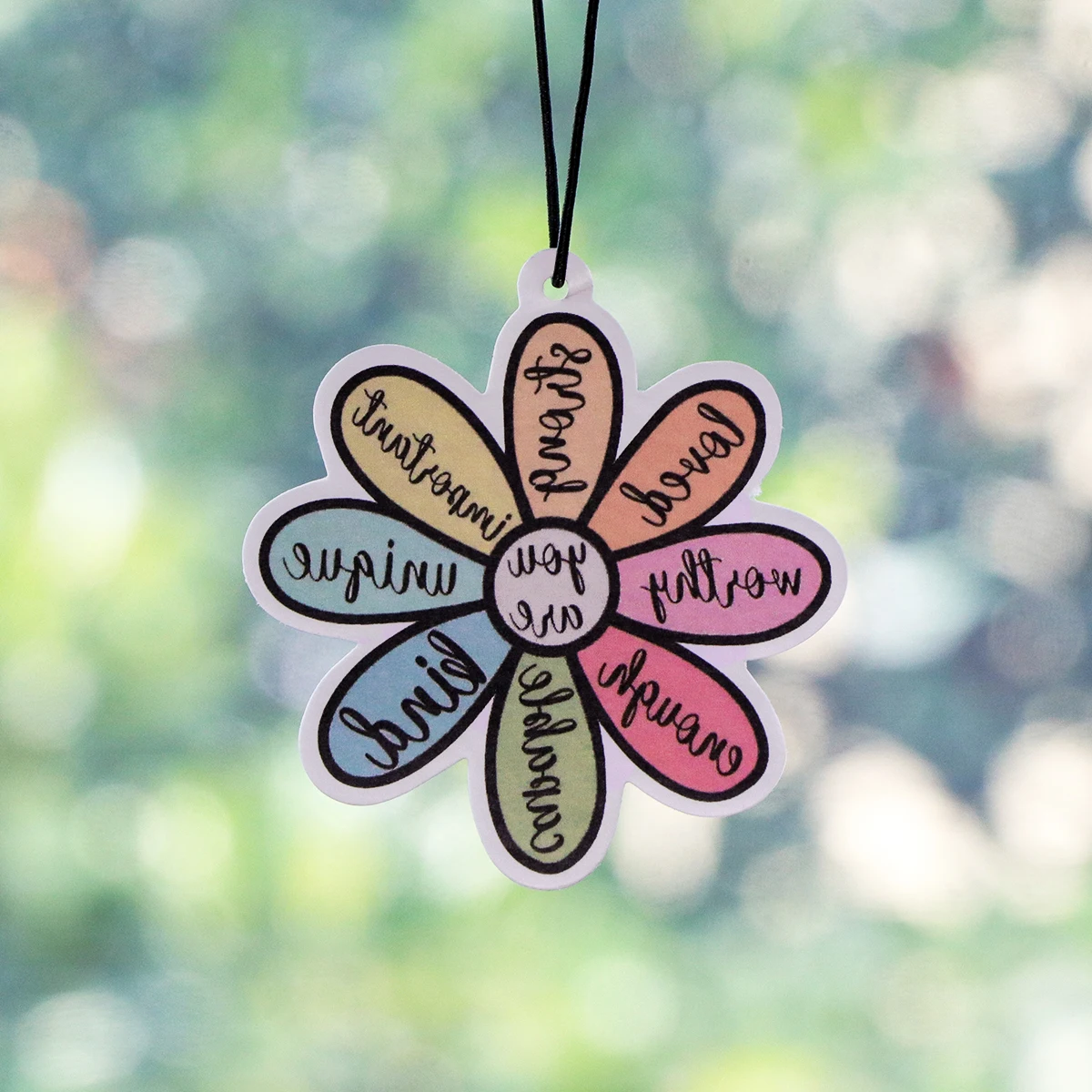 Quote Phrase Word Fragrant Paper Auto Interiors Colorful Car Fragrance Cabinet Bedroom Air Freshener Hangs Solid Perfume Gifts thumbnail 6