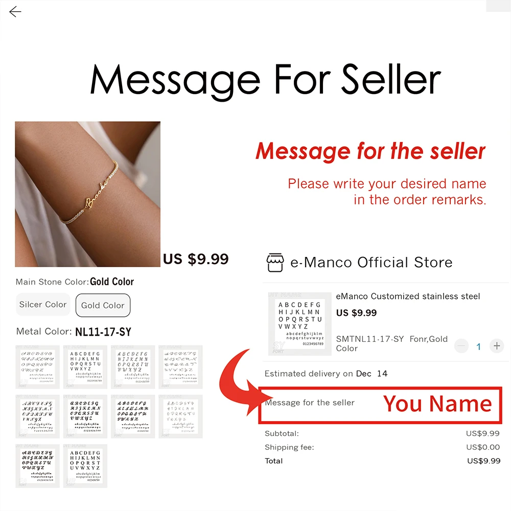 eManco Fashion Customized Name Bracelets Letter Stainless Steel Personalized Bracelets For Women bangle Jewelry Not Allergic Gif thumbnail 5