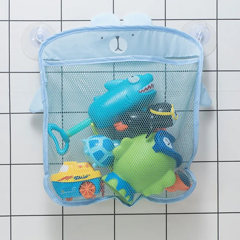 Mesh Baby Bath Toy Storage Bags Sucker Design Baby Bath Organizers for Bathtub Toys Cartoon Animal Cloth Sand Toys Storage Net thumbnail 4