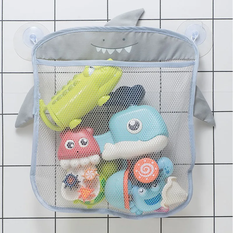 Mesh Baby Bath Toy Storage Bags Sucker Design Baby Bath Organizers for Bathtub Toys Cartoon Animal Cloth Sand Toys Storage Net thumbnail 5