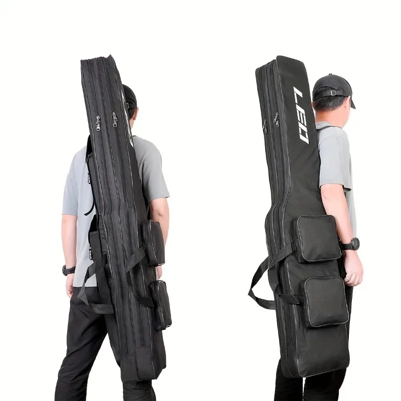1.3m 2-layer Foldable Large Belly Sea Fishing Bag Portable Large Capacity Fishing Tackle Storage Bag Outdoor Fishing Tool Kit thumbnail 4