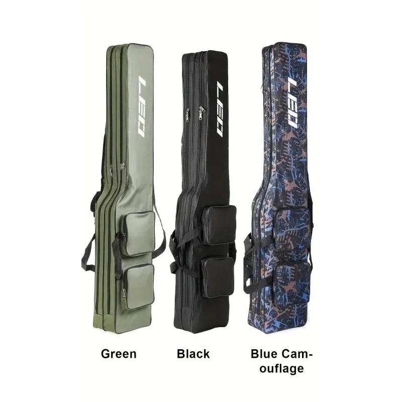 1.3m 2-layer Foldable Large Belly Sea Fishing Bag Portable Large Capacity Fishing Tackle Storage Bag Outdoor Fishing Tool Kit thumbnail 2