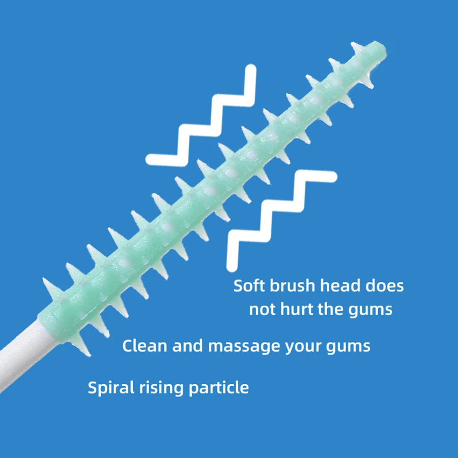 150Pcs/box Interdental Brush Soft Rubber Teeth Cleaning Tools Dental Cleaning Between Teeth Toothbrush Oral Hygiene Care Tools- thumbnail 5
