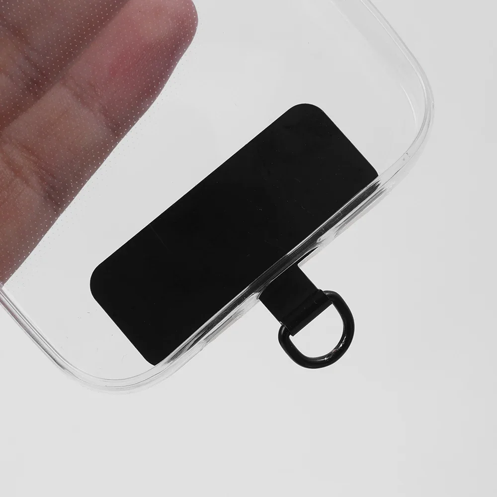4/1PCS Ultra Thin Stainless Steel Phone Tether Tab Universal Cellphones Lanyard Patch Gasket Hang Rope Straps Metal Card Clip thumbnail 4