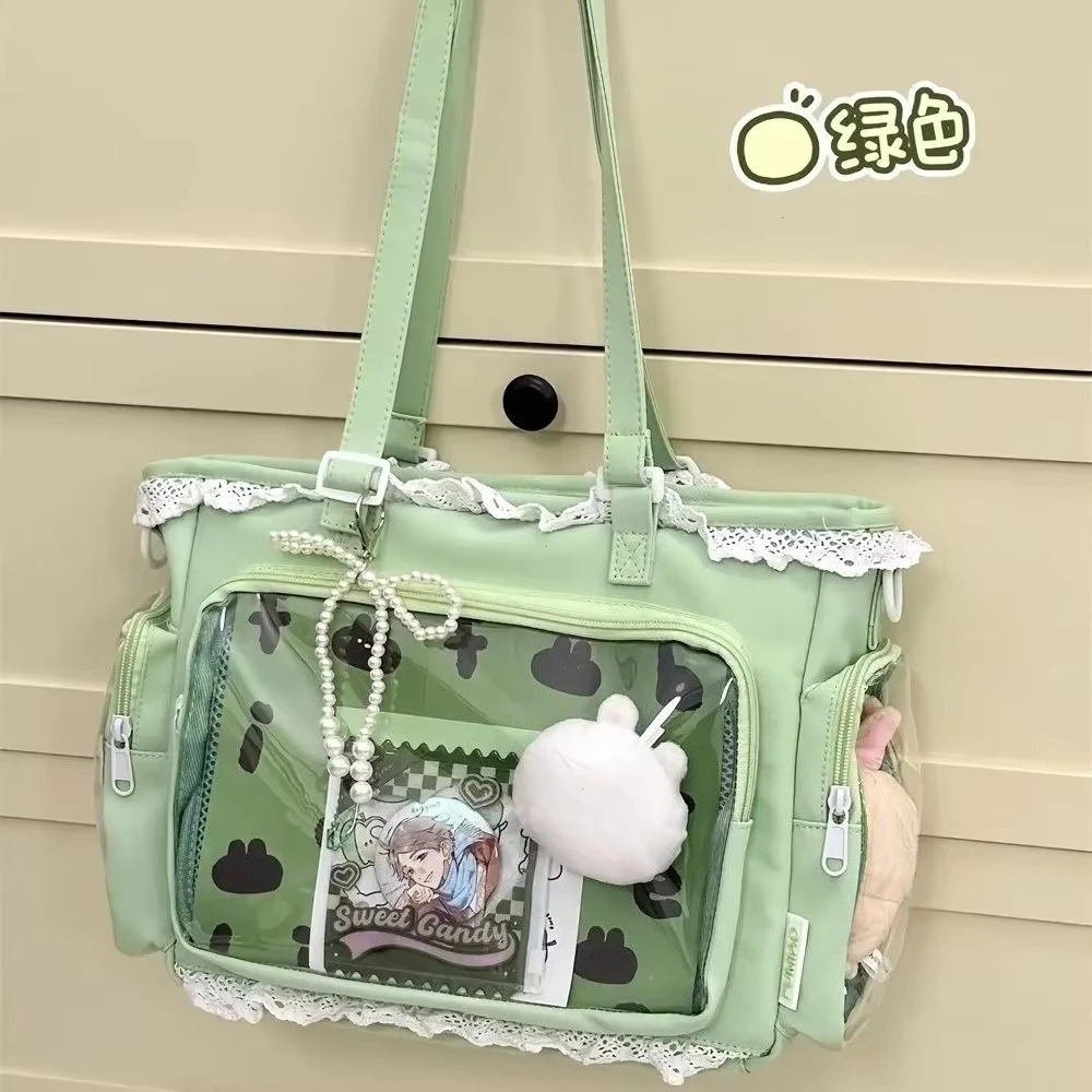 Ballet Girls Large Capacity Kawaii Itabag Japanese Transparent JK Shoulder Crossbody Bags Gift For Friends Teenage School Bags thumbnail 4
