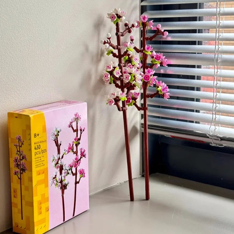Cherry Blossoms Celebration Gift Buildable Floral for Creative Kids White and Pink Cherry Blossom Flower Gifts for Girls thumbnail 6