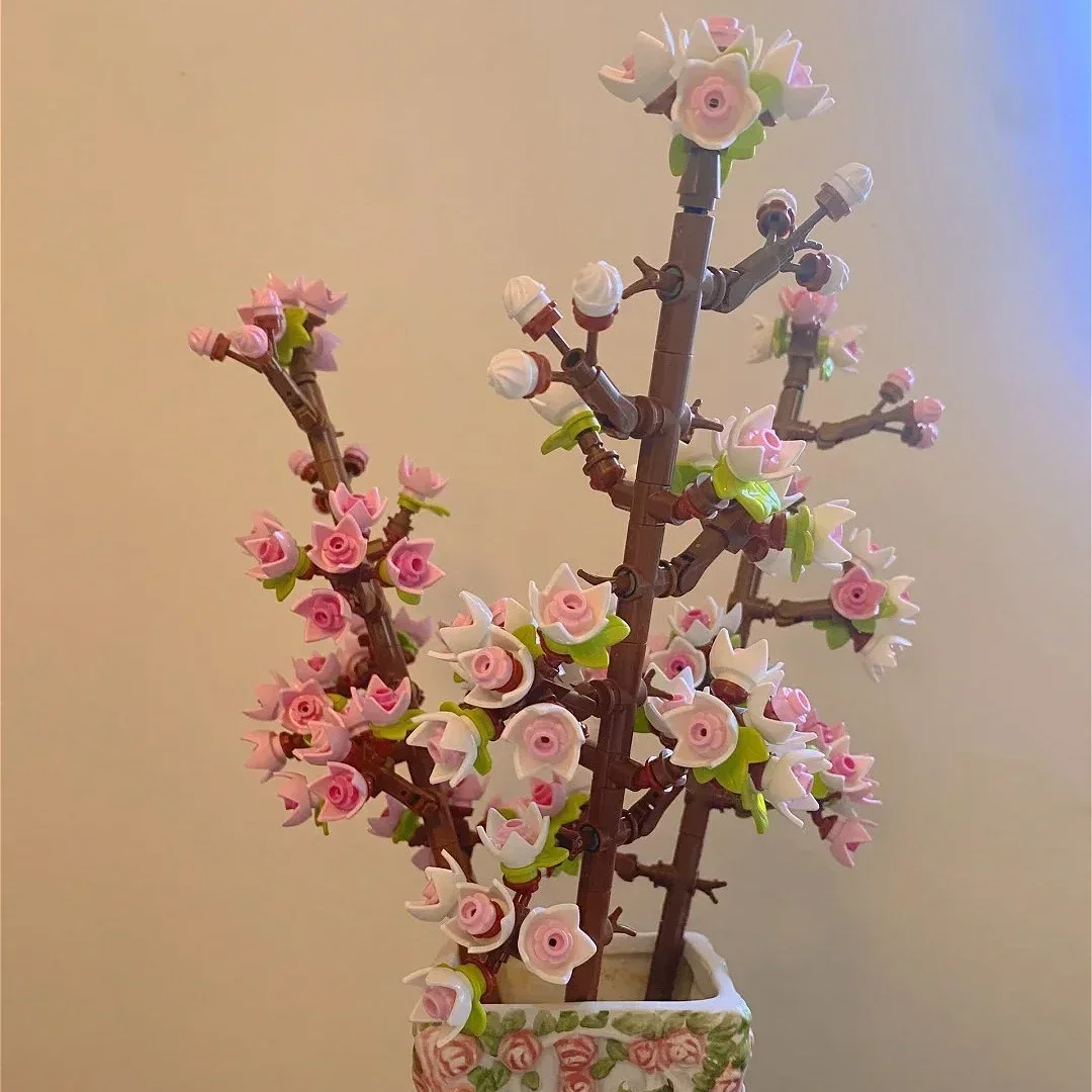 Cherry Blossoms Celebration Gift Buildable Floral for Creative Kids White and Pink Cherry Blossom Flower Gifts for Girls thumbnail 5