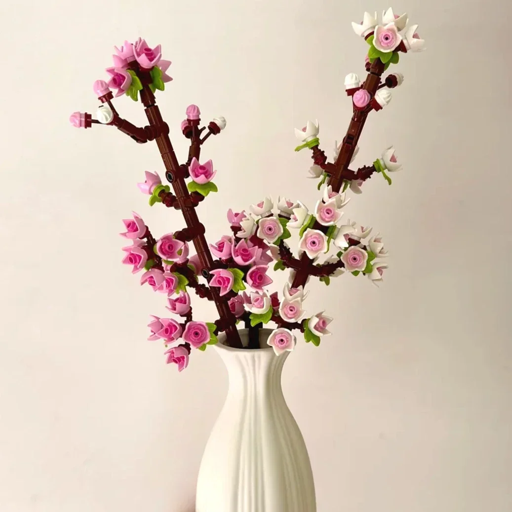 Cherry Blossoms Celebration Gift Buildable Floral for Creative Kids White and Pink Cherry Blossom Flower Gifts for Girls thumbnail 4