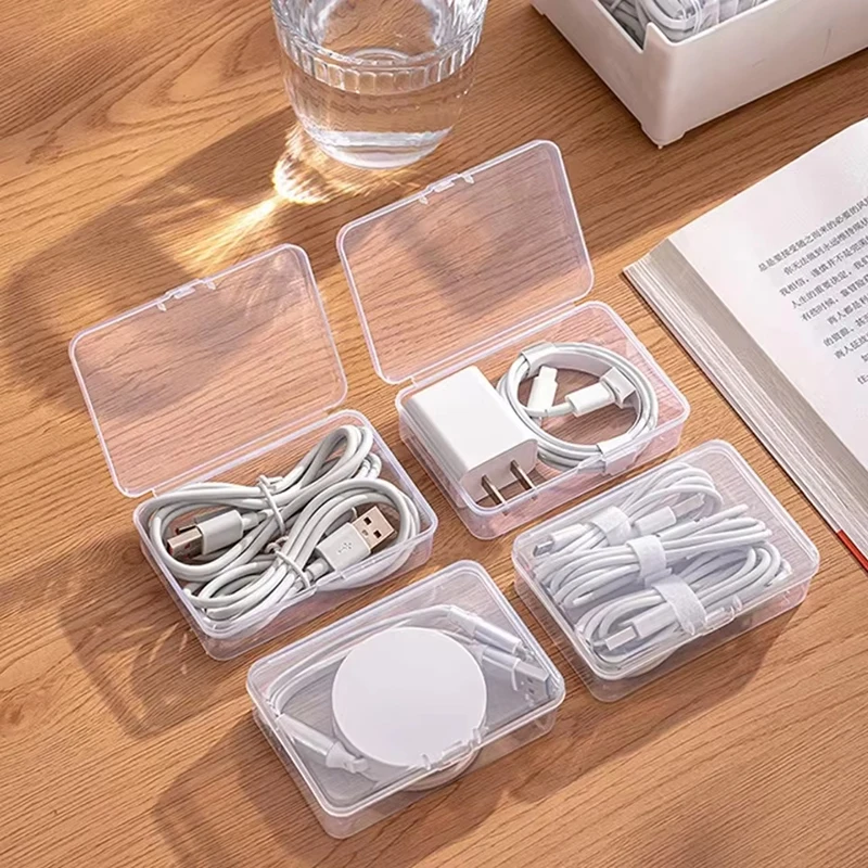 1Set Desk Storage Data Cable Storage Box Cable Organizer Bag Power Charging Cable Management Jewelry Practical Storage New thumbnail 6