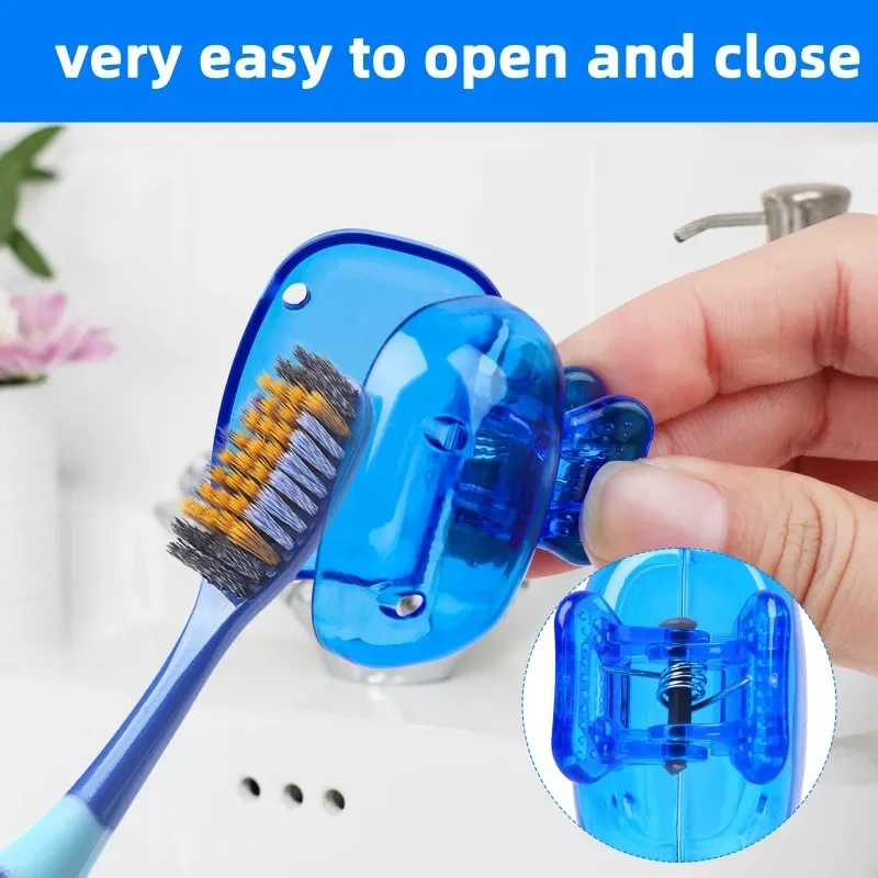 1/2/4/8/10pcPortable Toothbrush Protection Must-have Travel Toothbrush Protective Cap Cute Banana Hiking Camping Brush Cap Case thumbnail 5
