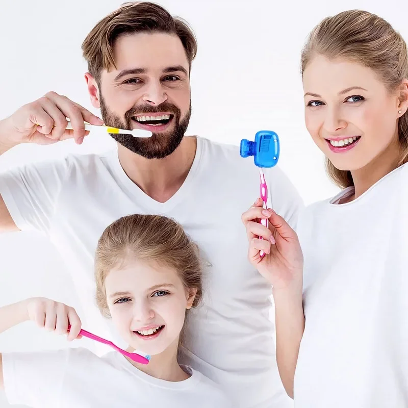 1/2/4/8/10pcPortable Toothbrush Protection Must-have Travel Toothbrush Protective Cap Cute Banana Hiking Camping Brush Cap Case thumbnail 6