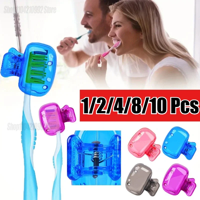 1/2/4/8/10pcPortable Toothbrush Protection Must-have Travel Toothbrush Protective Cap Cute Banana Hiking Camping Brush Cap Case thumbnail 2