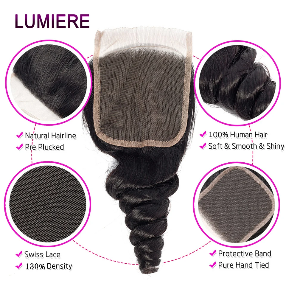 Loose Deep Wave Human Hair Bundles With 4x4 5x5 6x6 HD Transparent Lace Closure Frontal HD Raw Virgin Hair Bundle Hair Extension thumbnail 3