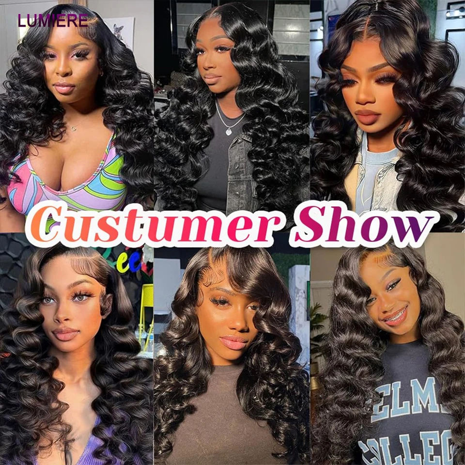Loose Deep Wave Human Hair Bundles With 4x4 5x5 6x6 HD Transparent Lace Closure Frontal HD Raw Virgin Hair Bundle Hair Extension thumbnail 4