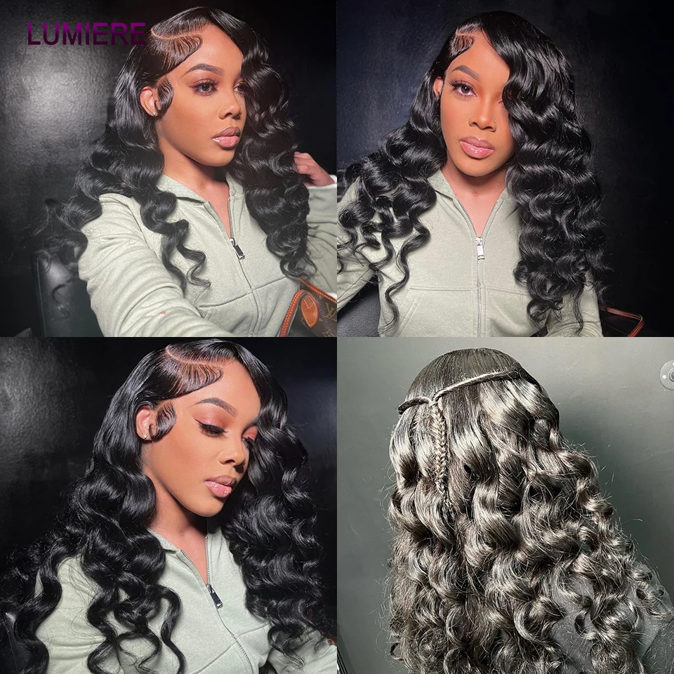 Loose Deep Wave Human Hair Bundles With 4x4 5x5 6x6 HD Transparent Lace Closure Frontal HD Raw Virgin Hair Bundle Hair Extension thumbnail 6