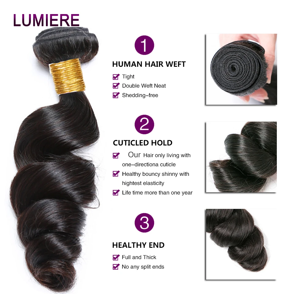 Loose Deep Wave Human Hair Bundles With 4x4 5x5 6x6 HD Transparent Lace Closure Frontal HD Raw Virgin Hair Bundle Hair Extension thumbnail 2