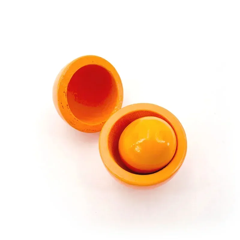 6pcs/Box Kids Wooden Artificial Egg Set Easter DIY Toy Wooden House Game Kitchen Egg Toys Early Education Food Toys for Children thumbnail 5