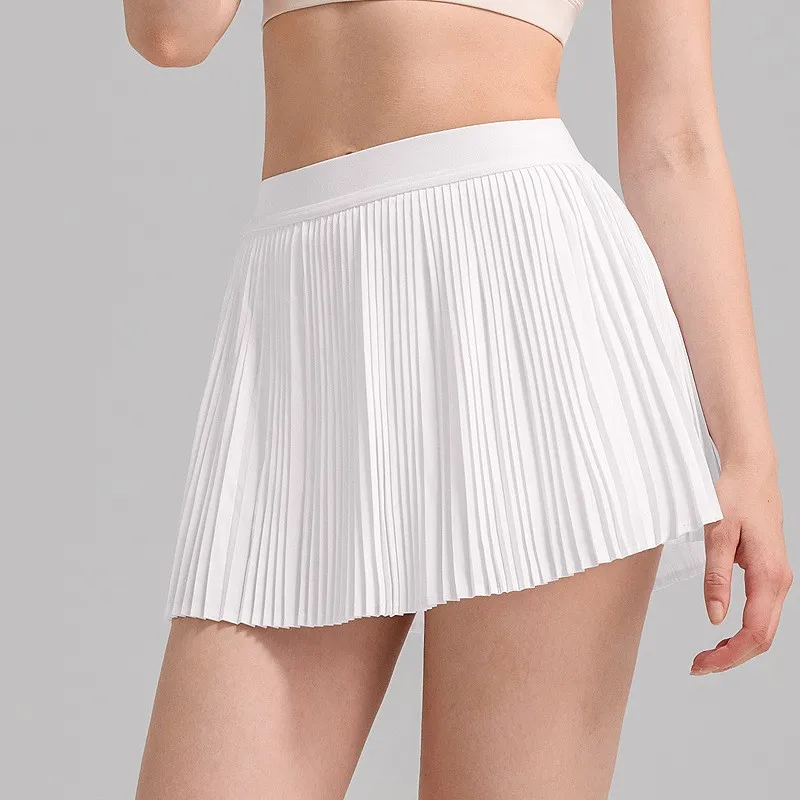 Women Pleated Sports Tennis Skirts Runniing High Waist Yoga Fitness Short Skirt Gym Golf Loose Mini Skirt With Pockets thumbnail 4